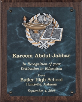 2008 Butler High School Recognition Award Presented To Kareem Abdul-Jabbar (Abdul-Jabbar LOA)